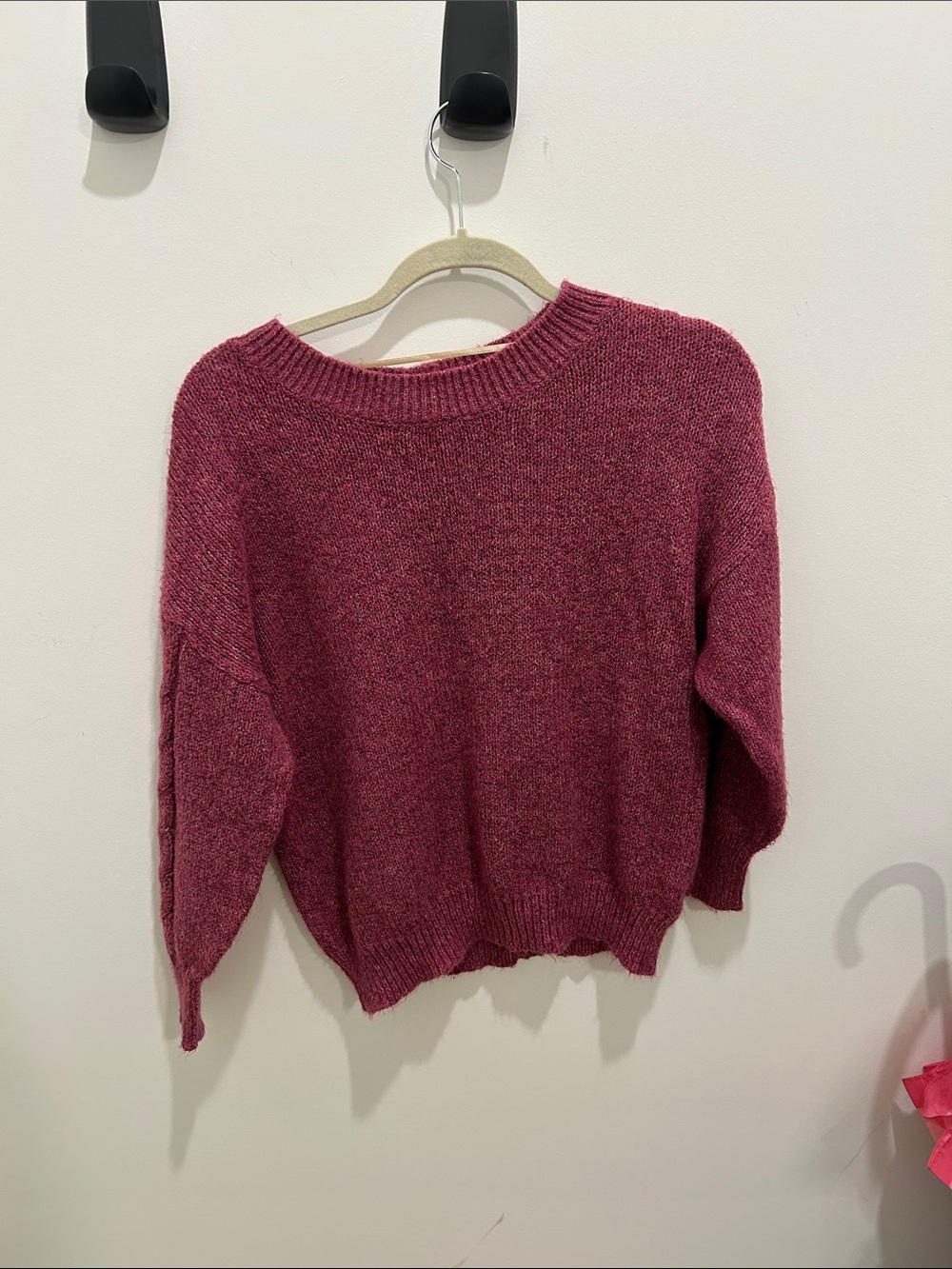 Democracy Berry Crewneck Sweater